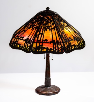 Handel Style Tropical Sunset Table Lamp